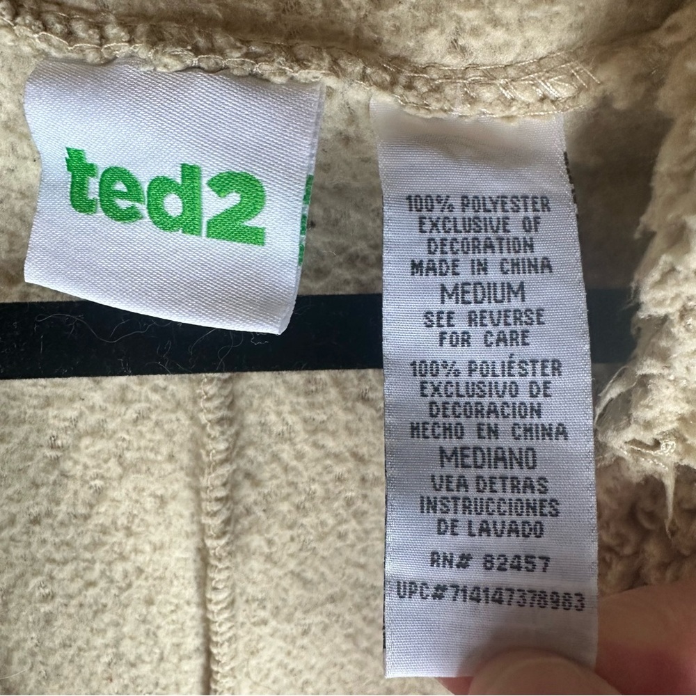 Ted2 Adult medium Thunder Buddies Cozy Tan Footie - Picture 7 of 7